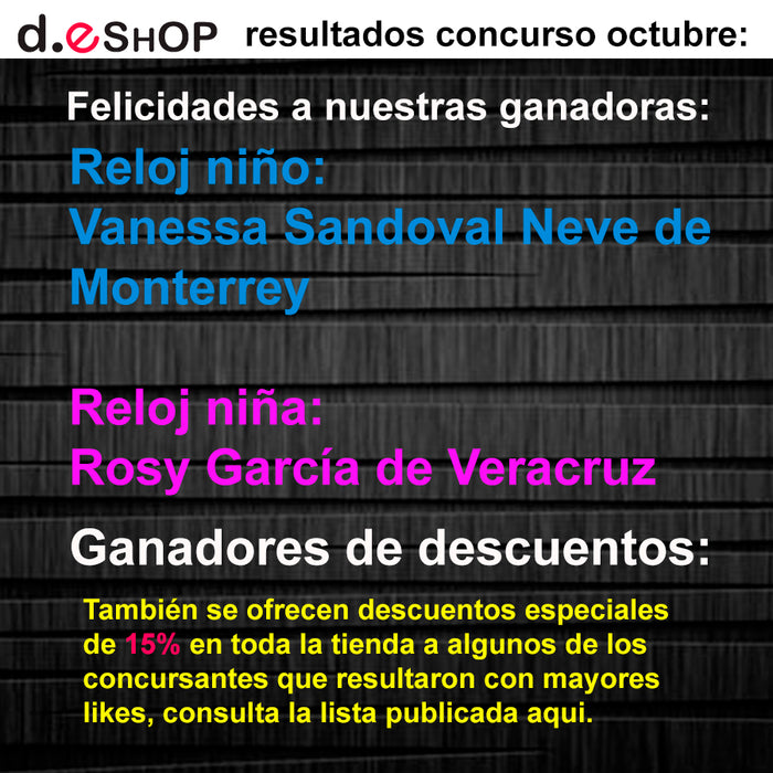 Ganadores del concurso mes de Octubre