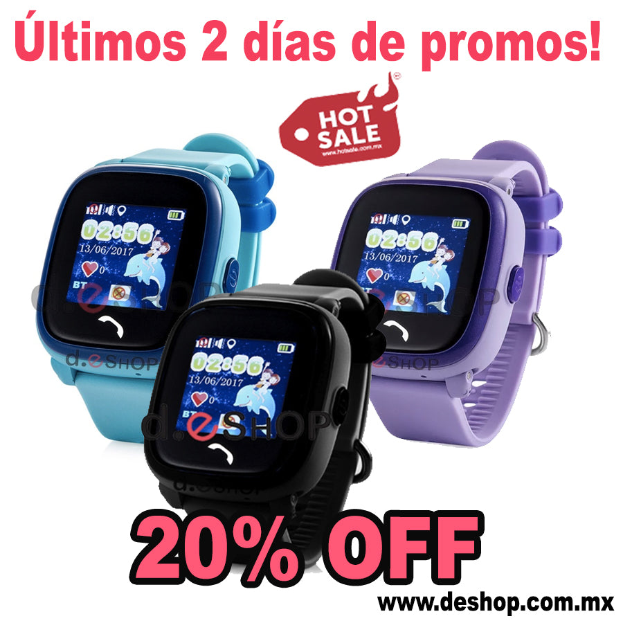 Últimos 2 días de HOT SALE 2 y 3 de junio 2018 en smartwatch kids!