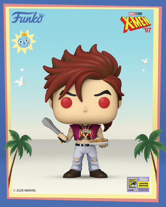 1505 FUNKO POP Marvel : X-Men 97 Gambit w/ beignets - SDCC 2025