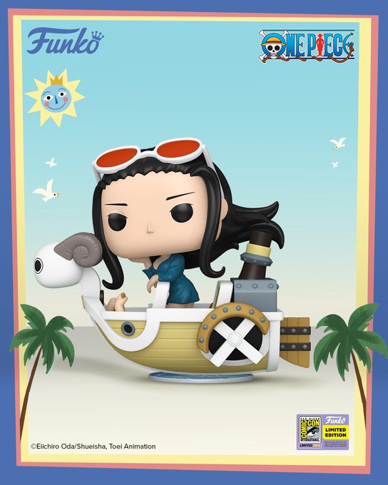 132 FUNKO POP Animation : Nico Robin with Mini Merry II One Piece- SDCC 2025