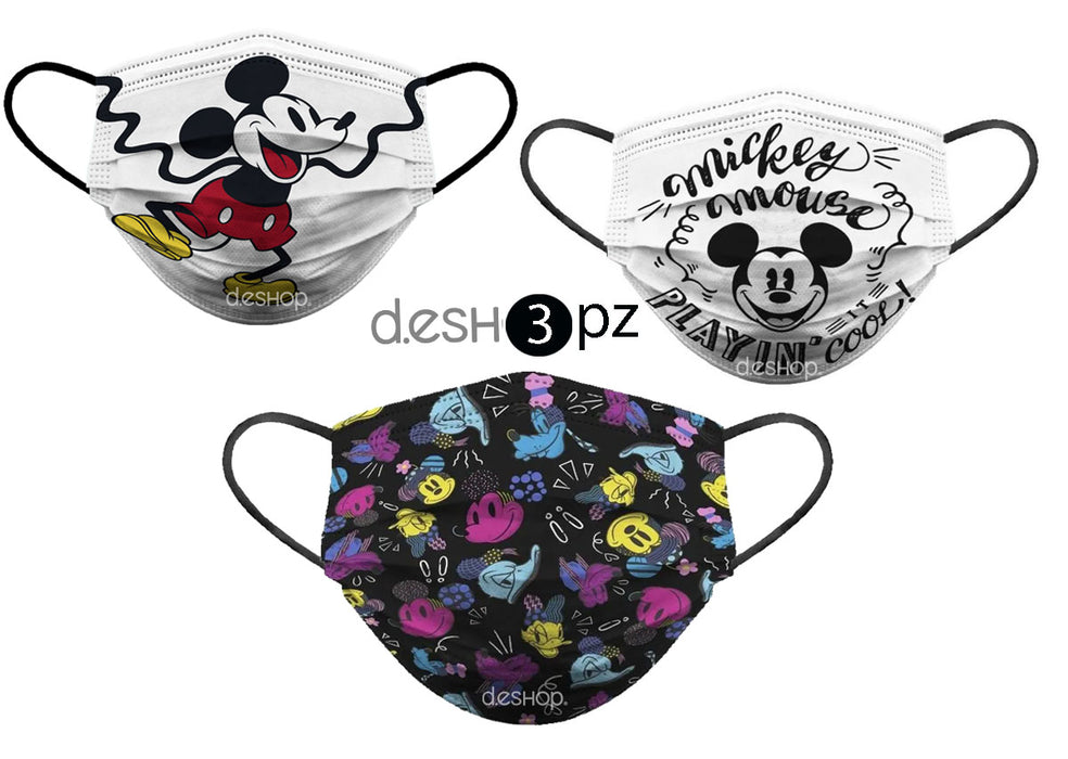 Set 3pz cubrebocas Mickey adulto W.1