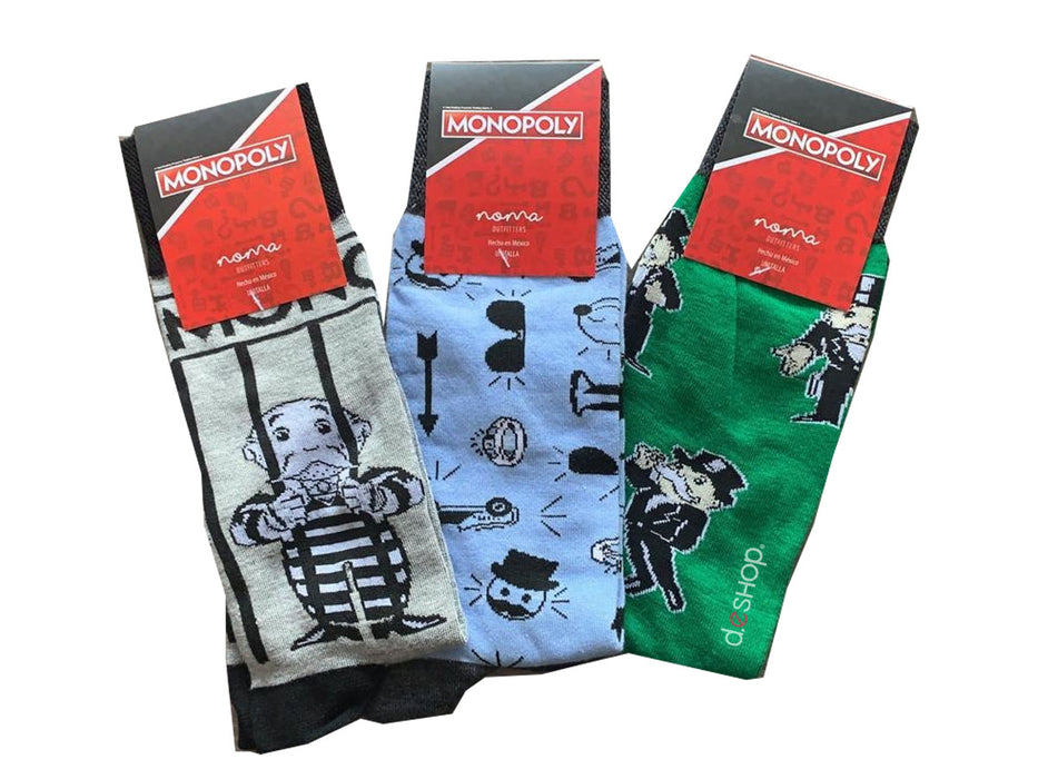 OFERTA Calceta : 3 pack Mr. Monopoly - algodón unitalla