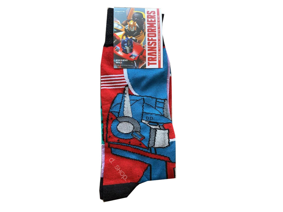 OFERTA Calceta : Transformers retro Optimus y Megatron de algodón unitalla