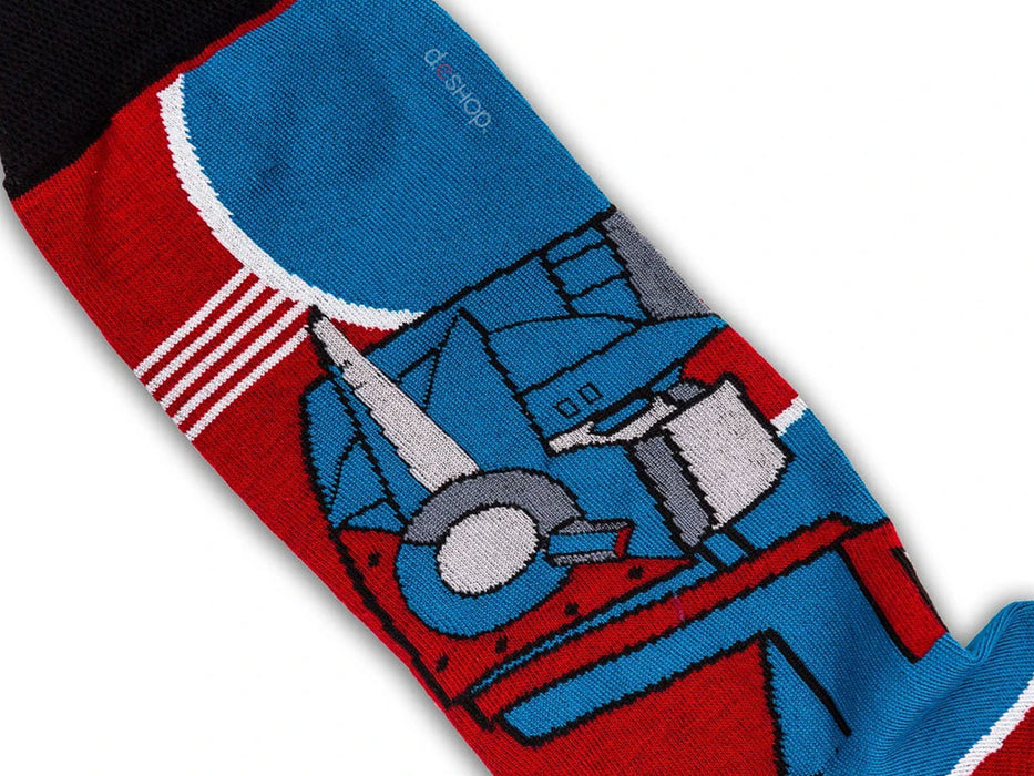 OFERTA Calceta : Transformers retro Optimus y Megatron de algodón unitalla
