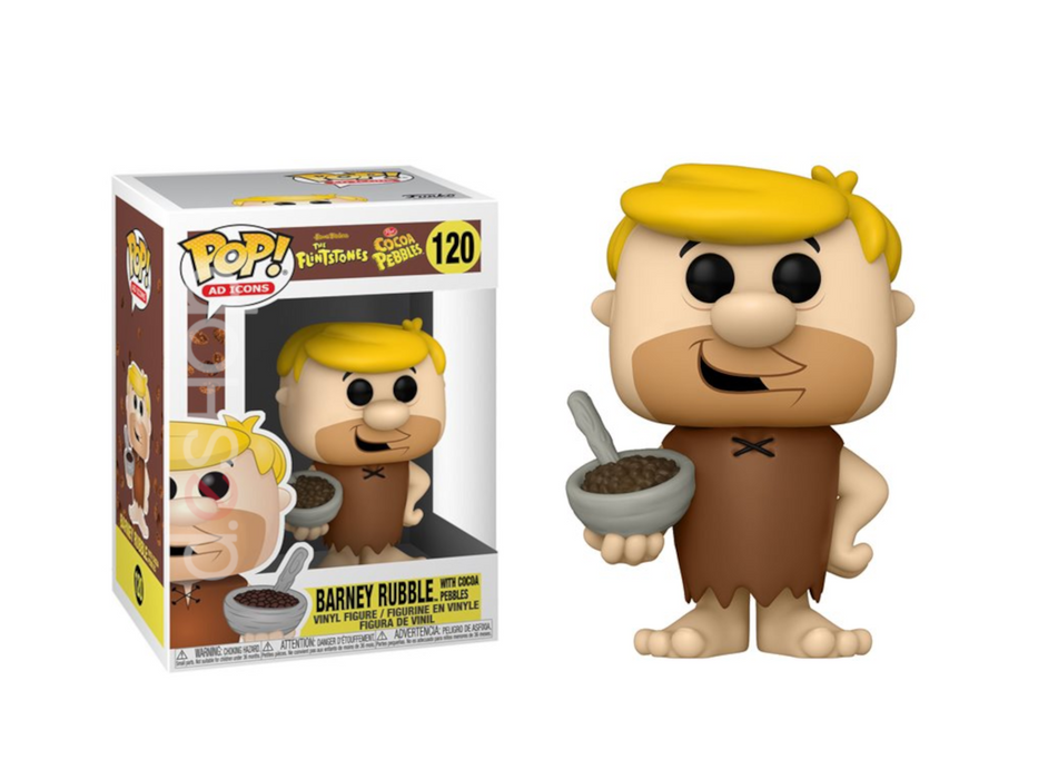 120 FUNKO POP Ad Icons : Barney Rubble (Pablo Marmol) with Cereal Coco Pebbles - Picapiedras